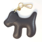 Preview: Trixi Gronau Bag Charm Taschenanhaenger Doggy xl Leder braunr